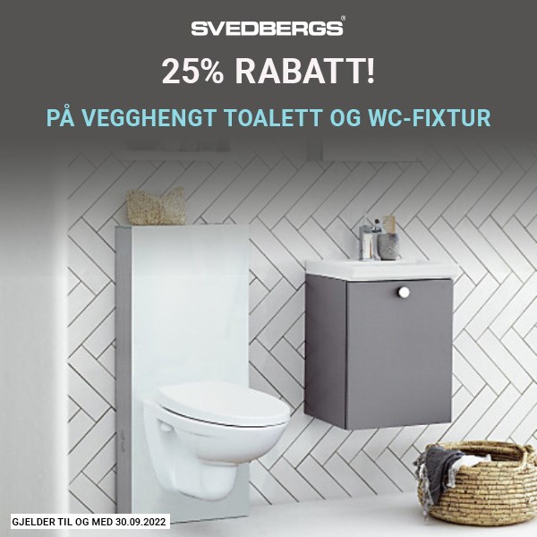 25% på vegghengt toalett | WC-Fixtur | Glassbox | Svedbergs | VVSkupp